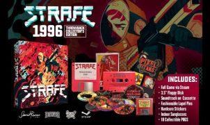 En effet, l'édition collector de Strafe comprendra une disquette, des pogs, la B.O du jeu sur une cassette ainsi que des stickers et une version digitale du jeu.