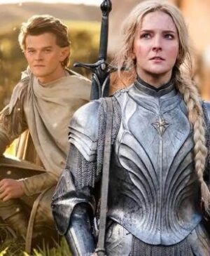 The Rings of Power se déroule dans cette paix fragile alors que le monde lutte pour se ressaisir après un conflit dévastateur. Et pendant ce temps, les développeurs de la série J.D. Payne et Patrick McKay s'efforcent de combler le fossé de la construction mondiale entre le début de J.R.R. Le monde de Tolkien et les légendes qui suivent, s'inspirant des annexes des livres originaux, du Silmarillion et des diverses sagas coincées dans les marges des textes classiques de Tolkien.